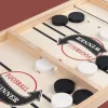 sling puck game, fast sling puck game, hockey board game, sling puck board game, wooden hockey game