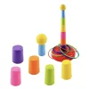 ring toss game, stacking cups