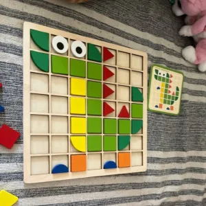 Received Wooden Geometric Shape Mosaic Puzzle from customer K***e.