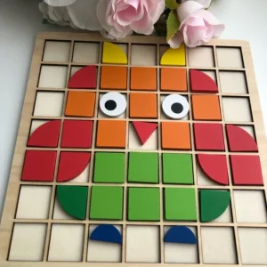 Received Wooden Geometric Shape Mosaic Puzzle from customer R****e.