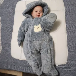 Received Baby Hooded Romper Thickened Jumpsuit from customer J****e.