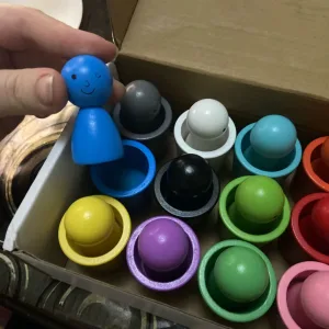 Received Peg Dolls in Cups Montessori Color Sorting Toy from customer G***i.