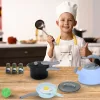 play kitchen set, kitchen toys set, cooking toys, cookware toys