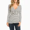 long sleeve shirt, striped shirt, long sleeve top, maternity shirt