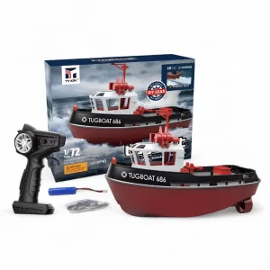 remote control boat, rc boat, remote control tugboat, electric boat toy