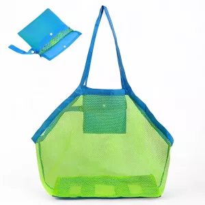 beach bag, mesh bag, toys storage bag, beach tote, sand toys bag