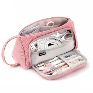 large pencil case, pen pouch, pencil case with compartments